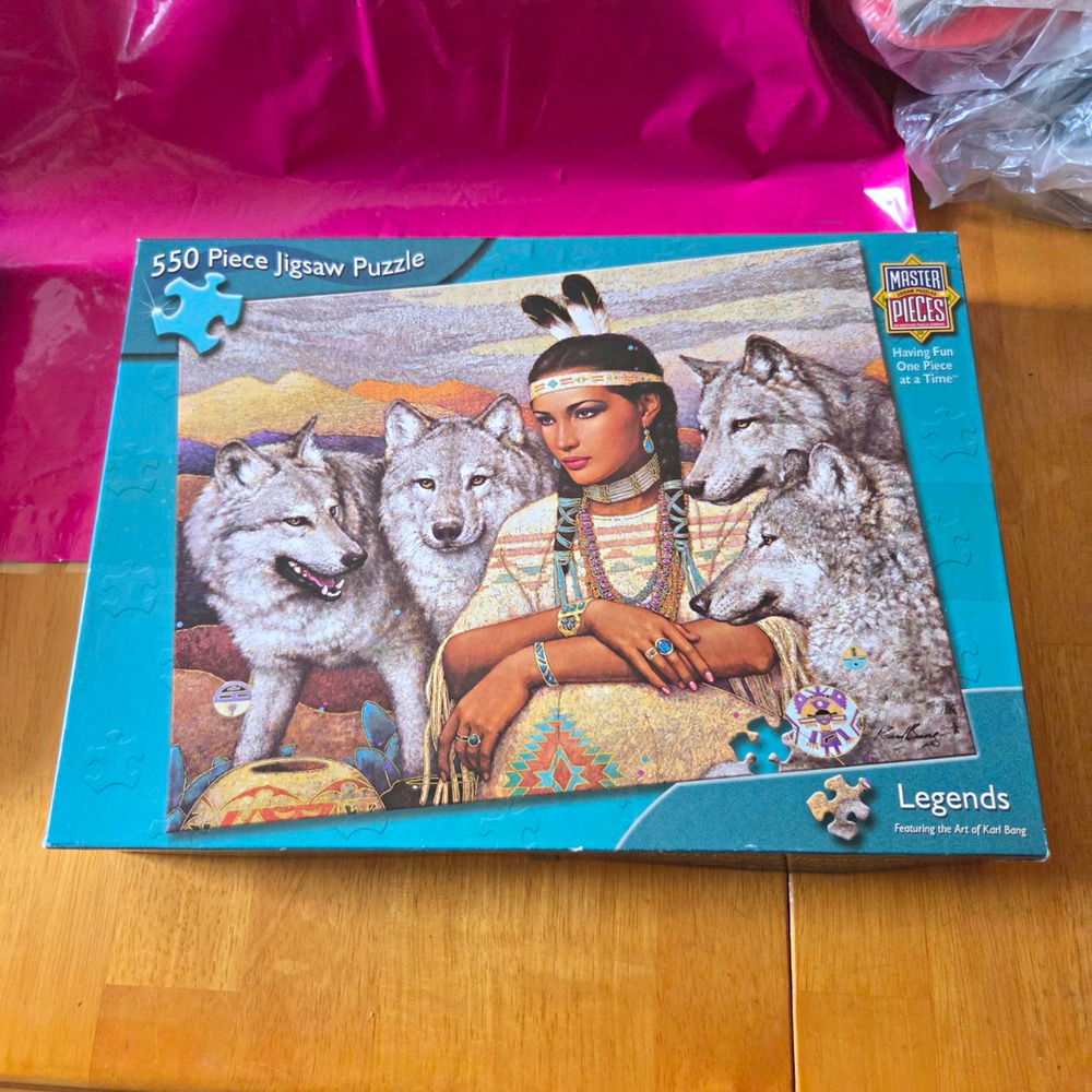 MasterPieces Legends Wolves 550 Piece Jigsaw Puzzle Vintage 2002 Complete